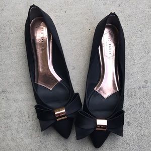 ted baker flats with accent bows on top